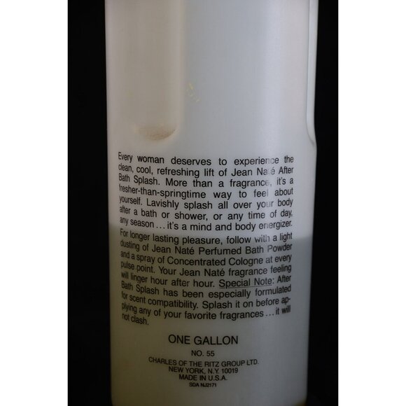 Vintage One Gallon Jean Nate Bath Splash Vintage Jean Nate 18" Tall 3 1/2" - Picture 3 of 7